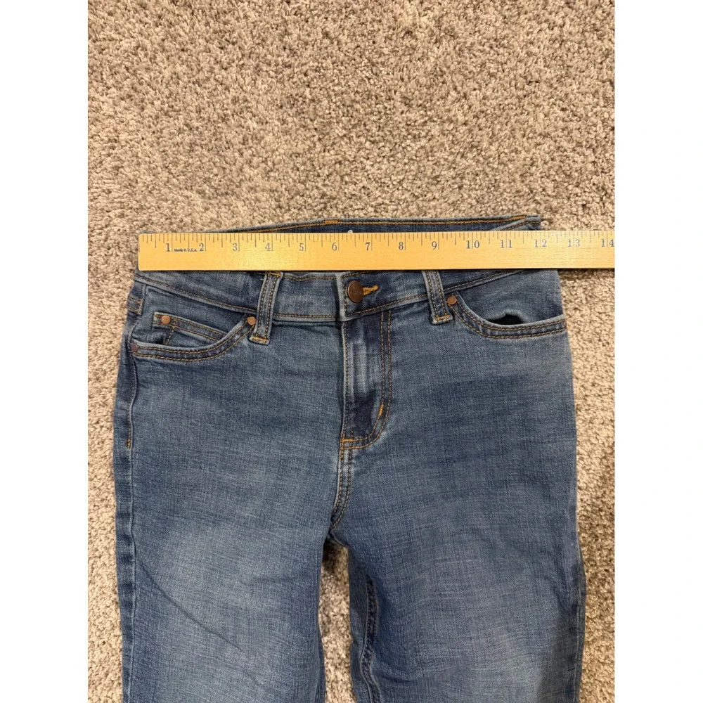 Wrangler Jeans Girls 12 Regular Blue Boot Cut Stretch Denim Embroidered Pockets